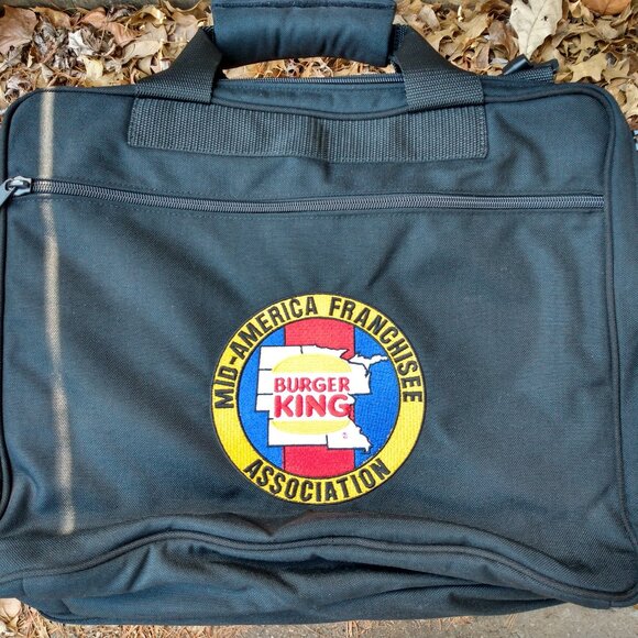 Burger King Mid-America Franchisee Association Business Organizer Laptop Bag Y2K - Picture 1 of 16